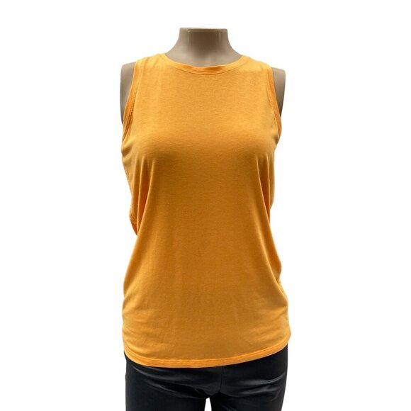 Athleta Sleeveless Tank Top Workout Gym Muscle Tee Stretch Orange Womens XS - Picture 1 of 10